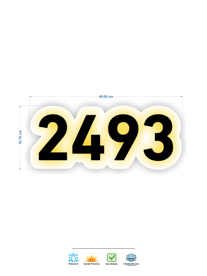 Warm Backlight Acrylic Villa Board – Triple-Layer Premium Finish