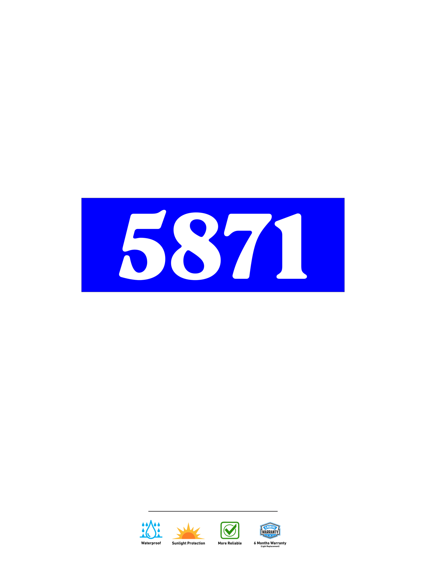 Blue Acrylic Horizontal Signs with White Acrylic Stencil Cut Letters – Elegant Villa & Office Signage (Copy)