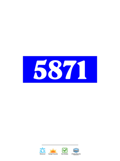 Blue Acrylic Horizontal Signs with White Acrylic Stencil Cut Letters – Elegant Villa & Office Signage (Copy)