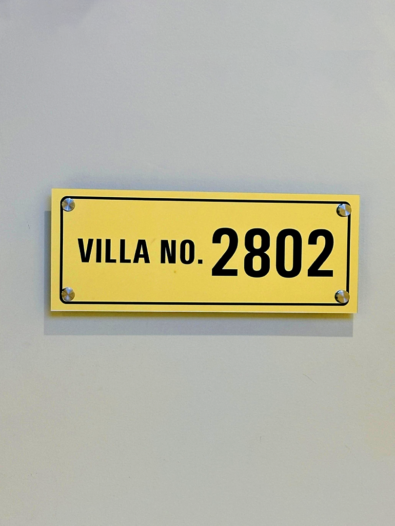Mirror Acrylic with Dimensional Black PVC Vinyl Print – Elegant Home & Office Signage