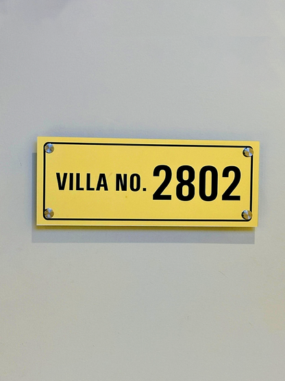 Mirror Acrylic with Dimensional Black PVC Vinyl Print – Elegant Home & Office Signage