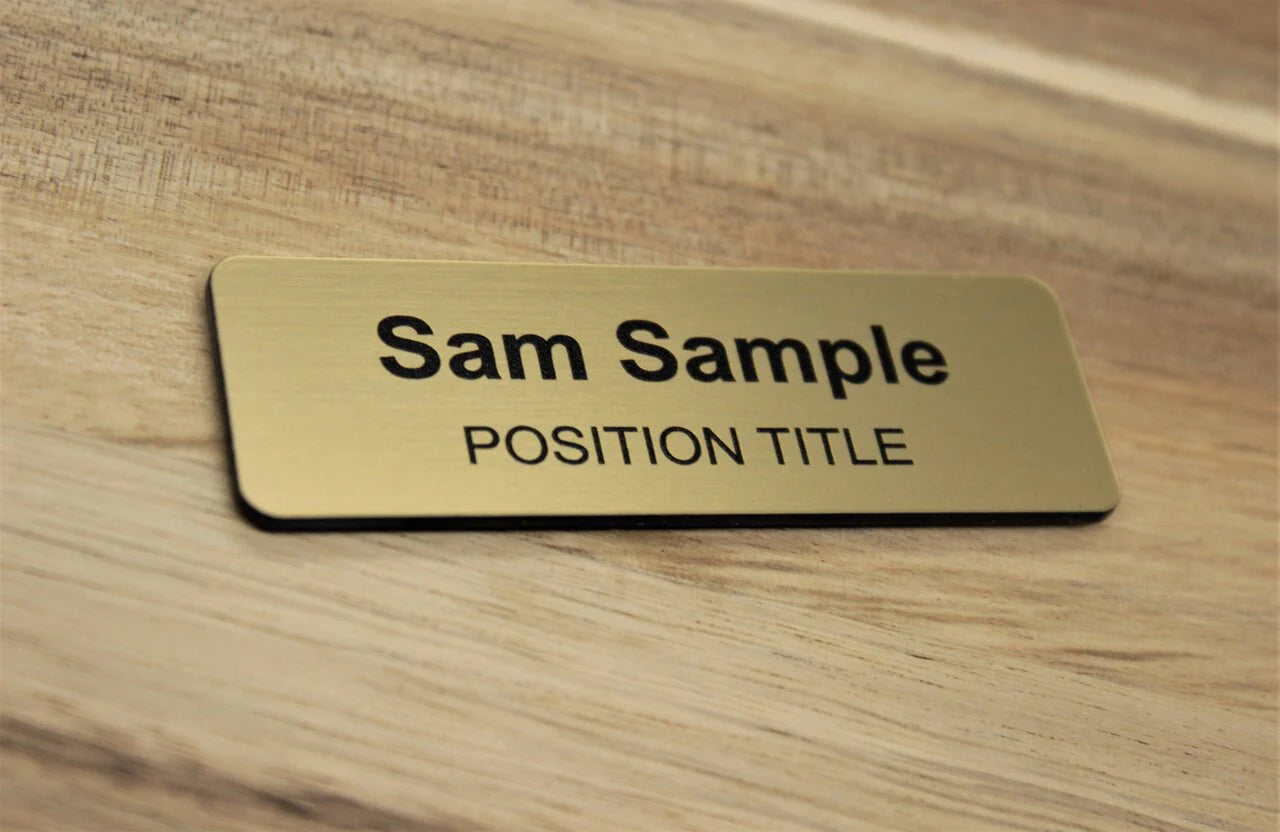Custom Aluminum Name Tags for Staff - Durable, Professional, and Customizable