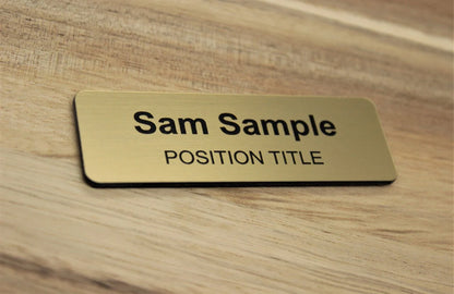 Custom Aluminum Name Tags for Staff - Durable, Professional, and Customizable